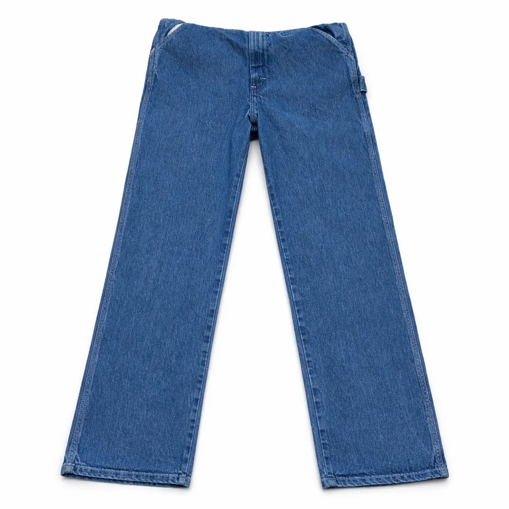 Pointer Brand Vintage USA Carpenter Cargo Denim Overalls Bibs Men’s 34 x 32 - Picture 3 of 11